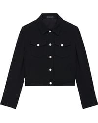 Theory - Shrunken Button-Up Trucker Jacket - Lyst