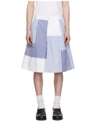 Comme des Garçons - Patchwork Striped Shorts - Lyst