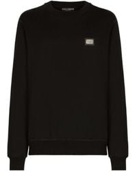 Dolce & Gabbana - Logo Patch Crewneck Sweatshirt - Lyst