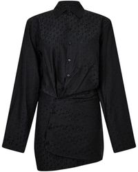 Off-White c/o Virgil Abloh - Mini Silk Shirt Dress - Lyst
