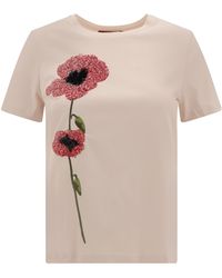 ★25SS Max Mara Studio GENNAIO フラワー装飾 Tシャツ トップ Max Mara Studio Embellished Crewneck T-Shirt in Green | Lyst