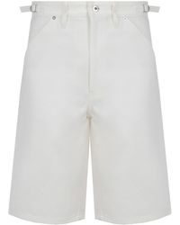 Jil Sander - Logo Embroidered Denim Shorts - Lyst