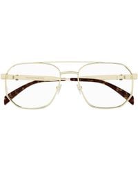 McQueen - Eyewear Aviator Frame Glasses - Lyst