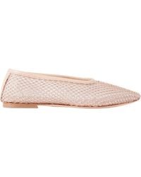 STAUD - Alba Crystal-Embellished Mesh Ballet Flats - Lyst