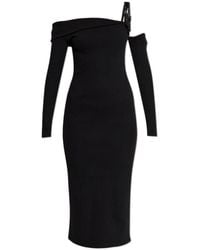 Versace Jeans Couture - Couture Off-Shoulder Strap-Buckle Midi Dress - Lyst