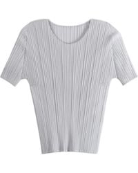 Pleats Please Issey Miyake - Pleats Please Issey Miyake Basics Short Sleeve Shirt - Lyst
