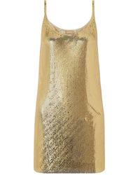 Rabanne - Chainmail-Embellished Mini Dress - Lyst
