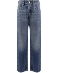 Brunello Cucinelli - High Waisted Straight-Leg Jeans - Lyst