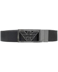 Emporio Armani - Logo-Buckle Detailed Belt - Lyst