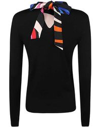 PUCCI - Pucci Marmo-Print Knitted Jumper - Lyst