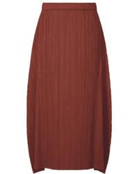 Pleats Please Issey Miyake - Pleats Please Issey Miyake Monthly Colors: October A-Line Midi Skirt - Lyst