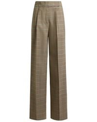 Etro - Stretch Wool Trousers With Prince Of Wales Motif - Lyst