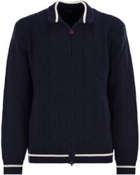 Kiton - Zip-Up Knitted Bomber Jacket - Lyst