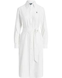 Polo Ralph Lauren - Belted Oxford Shirtdress - Lyst
