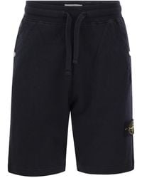 Stone Island - Logo Patch Drawstring Bermuda Shorts - Lyst