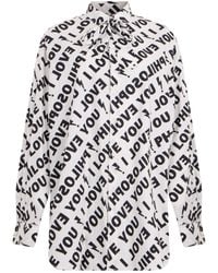 Philosophy Di Lorenzo Serafini - Allover Logo Print Shirt - Lyst