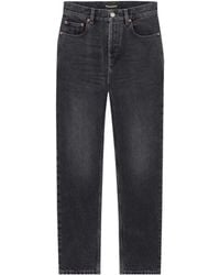 Saint Laurent - 90's High-Rise Cropped Slim Jeans - Lyst