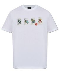 Paul Smith - Ps Paul Smith Graphic Printed Crewneck T-Shirt - Lyst