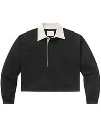 Citizens of Humanity - Aris Rugby Cropped Long-Sleeve Polo Shirt - Lyst