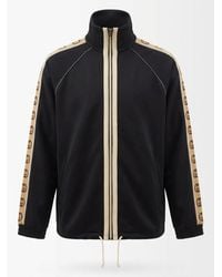 Gucci - Gg Print Trim Zipped Jacket - Lyst