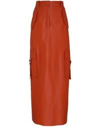 Zimmermann - Illustration Leather Midi Skirt - Lyst