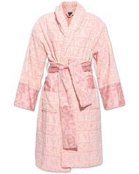 Versace - I Love Baroque Belted Bathrobe - Lyst