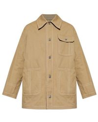 Ami Paris - Ami Logo Patch Buttoned Jacket - Lyst