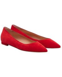 Gianvito Rossi - Minimalist Pointed Toe Ballet Flats - Lyst