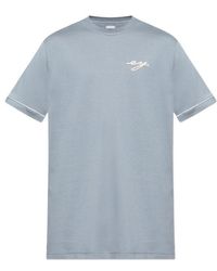 Eleventy - Cotton T-Shirt With Embroidered Logo - Lyst