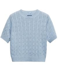 Prada - Cashmere Cable-Knit Sweater - Lyst