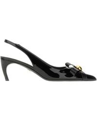 Ferragamo - Ferragamo Bow Detailed Slingback Pumps - Lyst