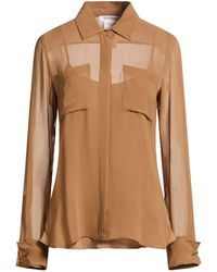 Max Mara - Solid-Color Chiffon Shirt - Lyst