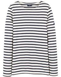 Saint James - Striped Crewneck T-Shirt - Lyst