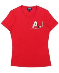 Armani Jeans - Logo Printed T-Shirt - Lyst