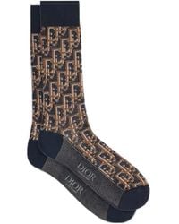 Dior - Homme Oblique Intarsia Socks - Lyst