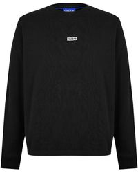 BOSS - Pure Cotton Long-Sleeve Sweatshirt - Lyst