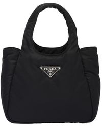 Prada - Logo-Plaque Top Handle Bag - Lyst