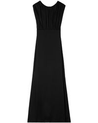 Jil Sander - Gathered V-Back Sleeveless Gown - Lyst