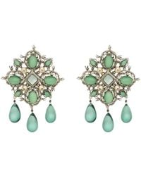 Saint Laurent - Convex Cross Earrings - Lyst