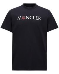 Moncler - Logo-Printed Crewneck T-Shirt - Lyst