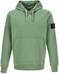 Stone Island - Compass-Badge Cotton Hoodie - Lyst