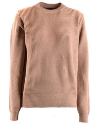 Pinko - Round Neck Logo Sweater - Lyst