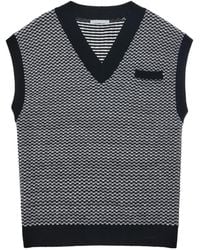 Helmut Lang - V-Neck Knitted Vest - Lyst