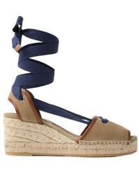 Versace - Lola Wedge Espadrille Sandals - Lyst