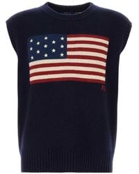 Polo Ralph Lauren - Big Fit Flag Knitted Vest - Lyst