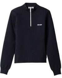 Miu Miu - Wool Half-Zipper Sweater - Lyst