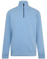 BOSS - Zetrust Zip-Neck Soft Terryclover The Head Sweatshirt - Lyst