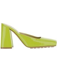 Bottega Veneta - 105Mm Square-Toe Leather Pumps - Lyst