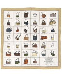 COACH - Printed Silk Scarf - Lyst