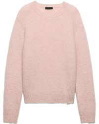 Prada - Long Sleeved Crewneck Jumper - Lyst